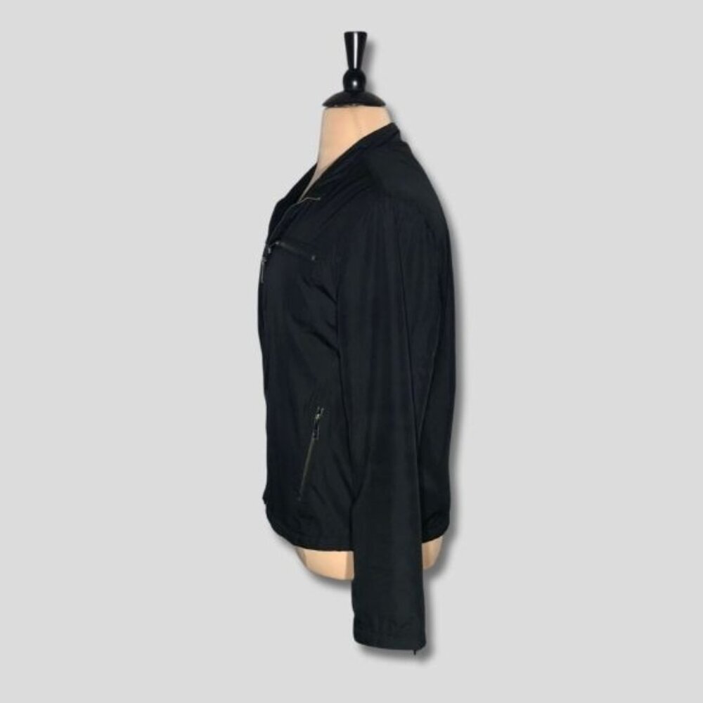 Kenneth Cole Reaction Black Moto Jacket Waterproof XL - Picture 3 of 12